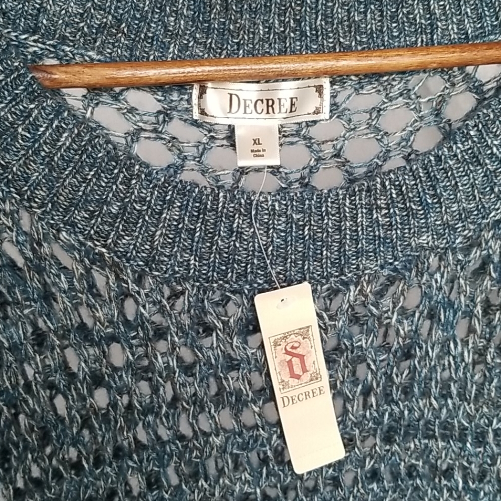 Decree Blue Marl Knit Sweater - Picture 2 of 5